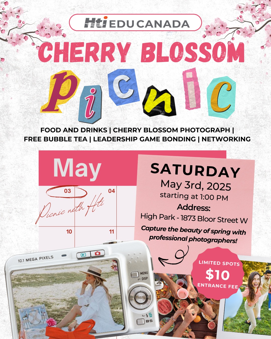 Celebrate Spring with Hti Edu Canada at Our Cherry Blossom Picnic in High Park 🌸
